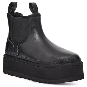 UGG Neumel Platform Chelsea Boots Black Women Size 8